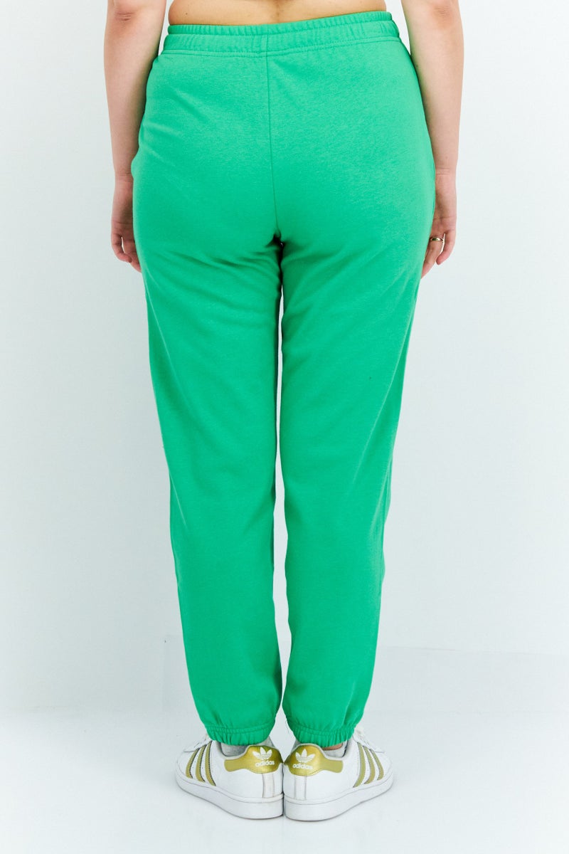 bebe Women Regular Fit Brand Logo Jogger Pants, Green - Image 4