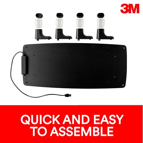 3M Adjustable Monitor Stand with 4-Port USB Hub, Black, Great for Computer Monitors, Laptops, TVs, Speakers, Printers and More - Image 5