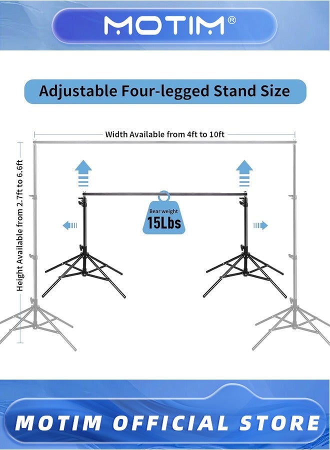 Motim Photography Backdrop Stand, Adjustable Backdrop Stand Kit for Parties, Weddings, Photography, Advertising Display（2M*3M）  - Image 4