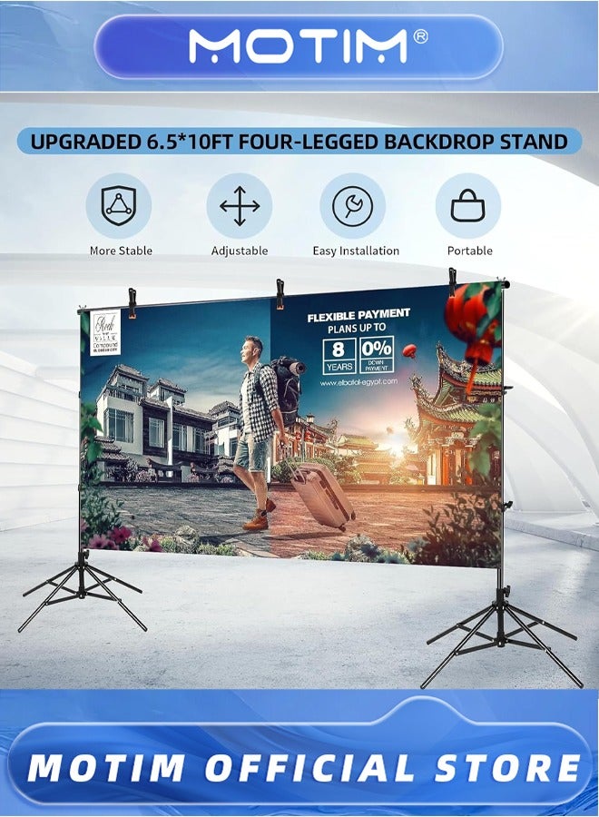Motim Photography Backdrop Stand, Adjustable Backdrop Stand Kit for Parties, Weddings, Photography, Advertising Display（2M*3M）  - Image 2