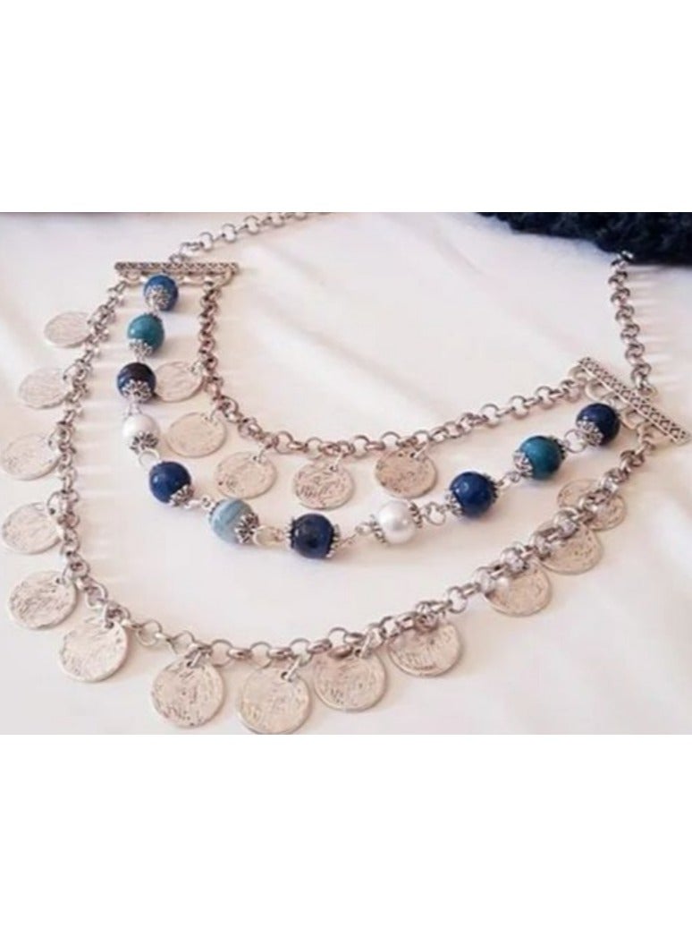 R&R Women's multi-role set of natural agate and stainless steel - Image 2