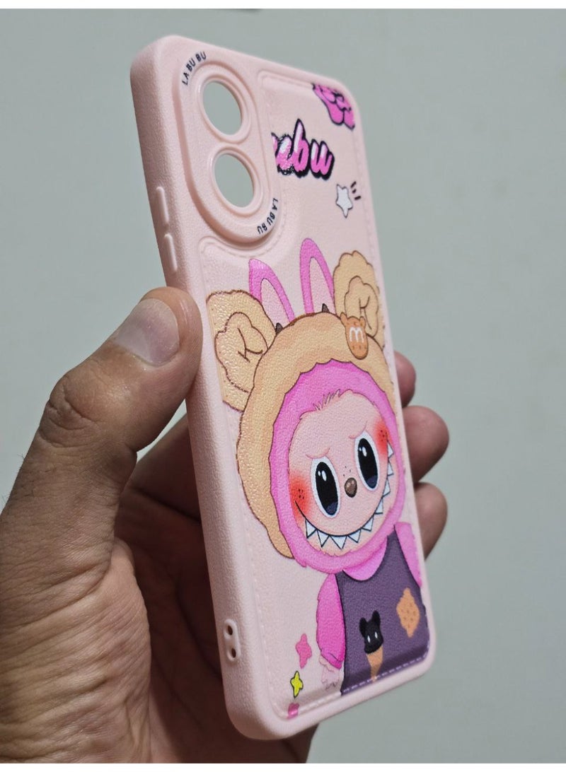 Cartoon Back Cover With the Word LABUBU Compatible With The Phone Oppo A18 / Oppo A38 - Image 3