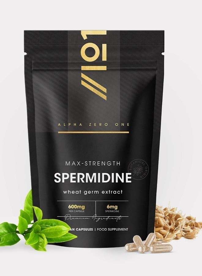 ALPHA01 Spermidine Wheat Germ 600 mg – Supports Cellular Health & Longevity, 60 Capsules - Image 5