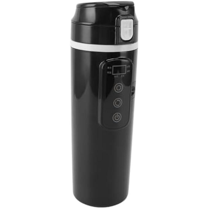 Goshyda Electric Kettle 500Ml Portable Heating Kettle For 12V 24V Car Truck Leakproof Travel Coffee Mug With Intelligent Temperature Control Stainless Steel Liner - Image 3