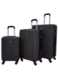 ROWER Luggage Set of 3 Hard Side Lightweight Travel Bag Trolley Set With Spinner Wheels & Lock (20/25/29 Inches)  - Image 1