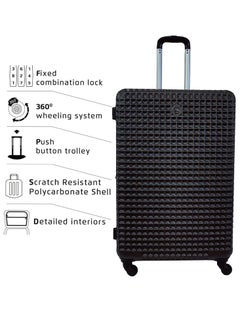ROWER Luggage Set of 3 Hard Side Lightweight Travel Bag Trolley Set With Spinner Wheels & Lock (20/25/29 Inches)  - Image 2