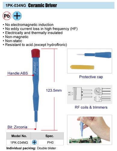ProsKit 1PK034NG NonMagnetic Ceramic Screwdriver Pack of 1 - Image 3