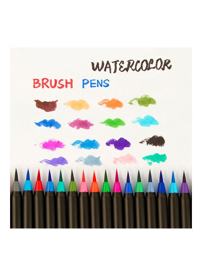 نيبمينينت طقم أقلام قابلة للغسل مع فرشاة مائية مكون من 24 قطعة متعدد الألوان - Image 2