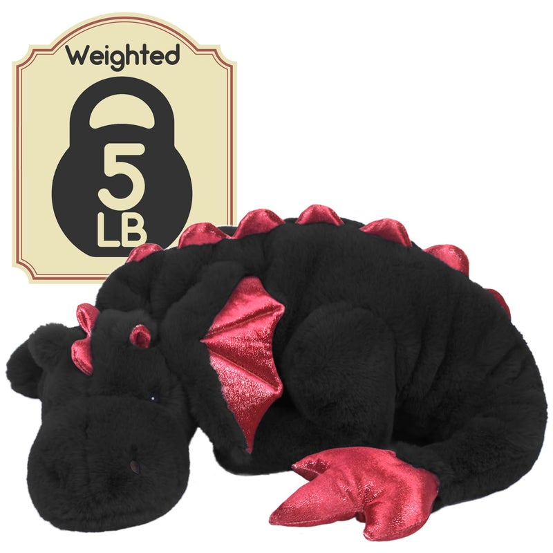 ARELUX Giant Weighted Winged Dragon Plush Toy 354 5lbs Soft Stuffed Animal for Comfort Pterosaur Plushie Fuzzy Dinosaur Pillow Plushies Cuddly Removable and Washable Black - Image 3