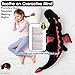 ARELUX Giant Weighted Winged Dragon Plush Toy 354 5lbs Soft Stuffed Animal for Comfort Pterosaur Plushie Fuzzy Dinosaur Pillow Plushies Cuddly Removable and Washable Black - Image 4