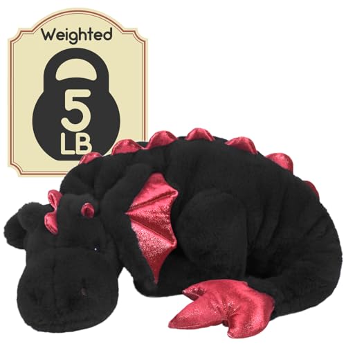 ARELUX Giant Weighted Winged Dragon Plush Toy 354 5lbs Soft Stuffed Animal for Comfort Pterosaur Plushie Fuzzy Dinosaur Pillow Plushies Cuddly Removable and Washable Black - Image 1
