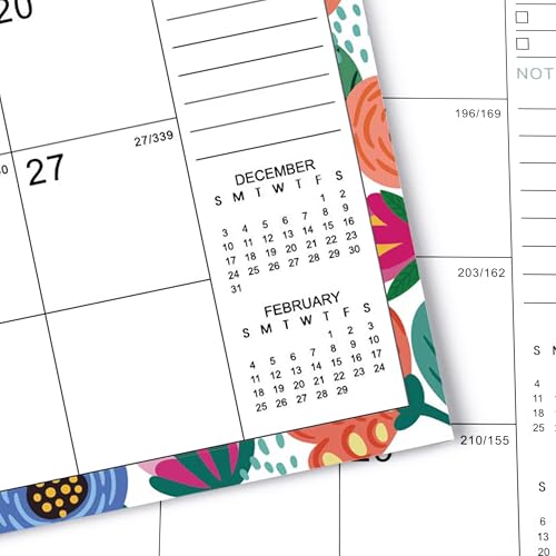 Makapoo Calendar 2026 - Wall Calendar 2026, Jan. 2026 to Dec. 2026, 11" x 8.5", 12 Monthly Wall Calendar 2026 with Thick Paper + Julian Date - Floral - Image 5