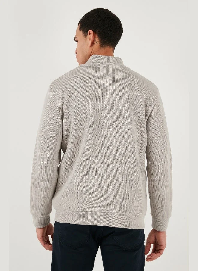 Buratti  Buratti Cotton Relaxed Fit Stand Collar Zippered Cardigan Men's CARDIGAN 5901075 for Men | Best Price UAE