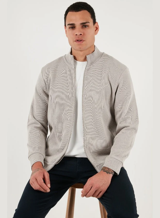 Buratti  Buratti Cotton Relaxed Fit Stand Collar Zippered Cardigan Men's CARDIGAN 5901075 for Men | Best Price UAE