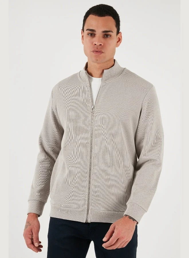 Buratti  Buratti Cotton Relaxed Fit Stand Collar Zippered Cardigan Men's CARDIGAN 5901075 for Men | Best Price UAE