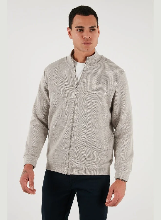 Buratti  Buratti Cotton Relaxed Fit Stand Collar Zippered Cardigan Men's CARDIGAN 5901075 for Men | Best Price UAE