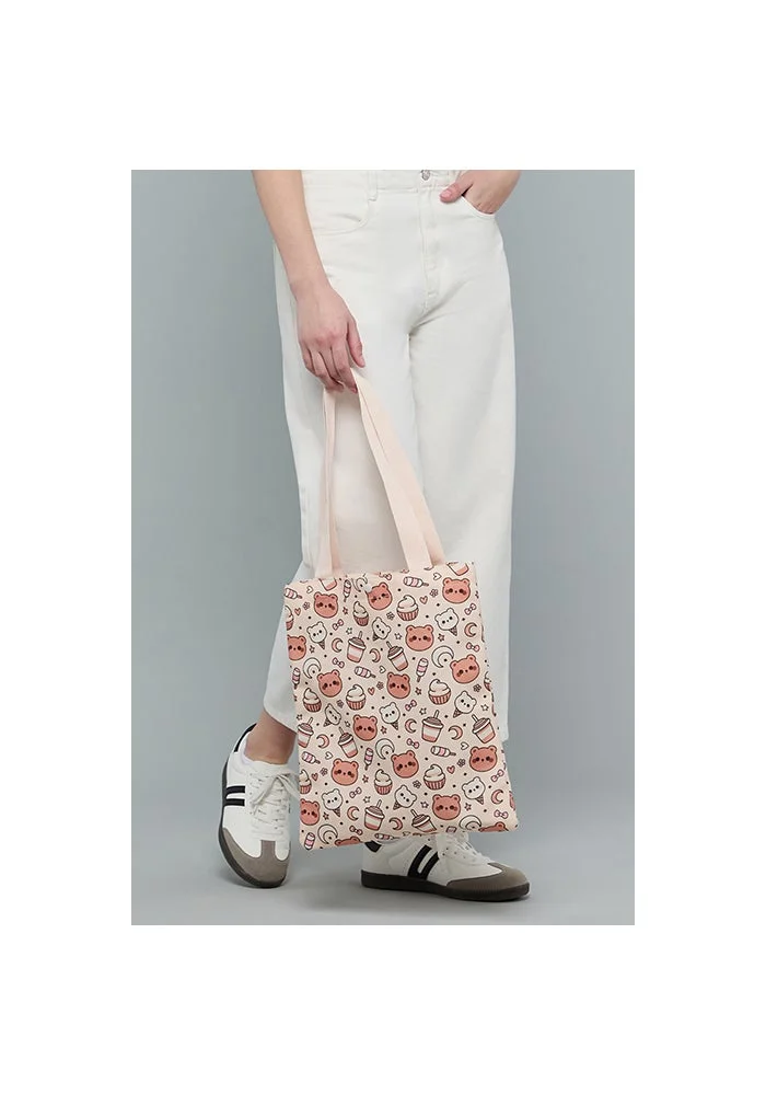 R&b  Printed Canvas Shoulder Bag for Women | Best Price UAE
