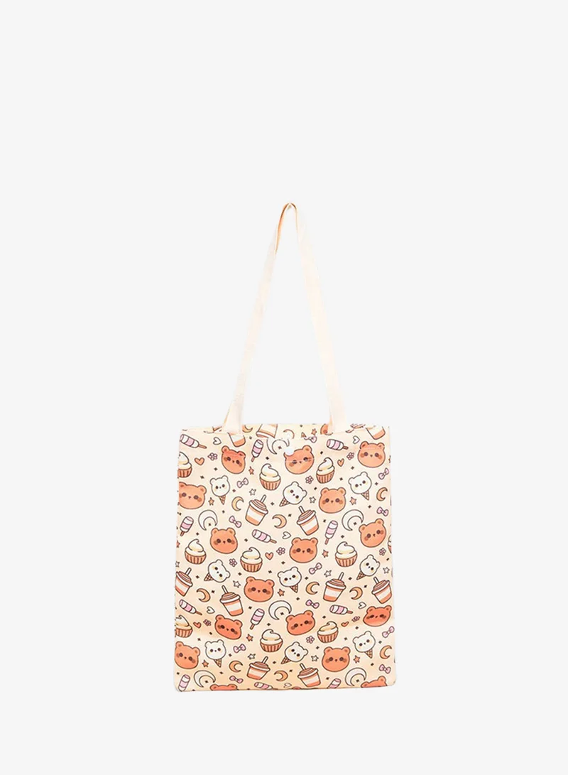 R&b  Printed Canvas Shoulder Bag for Women | Best Price UAE