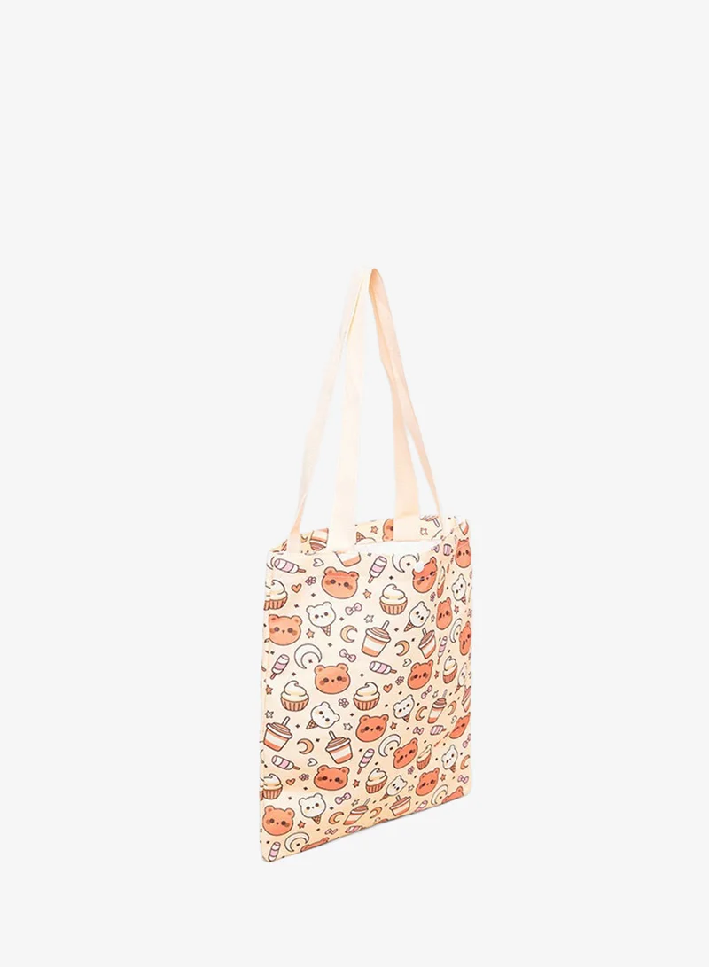 R&b  Printed Canvas Shoulder Bag for Women | Best Price UAE