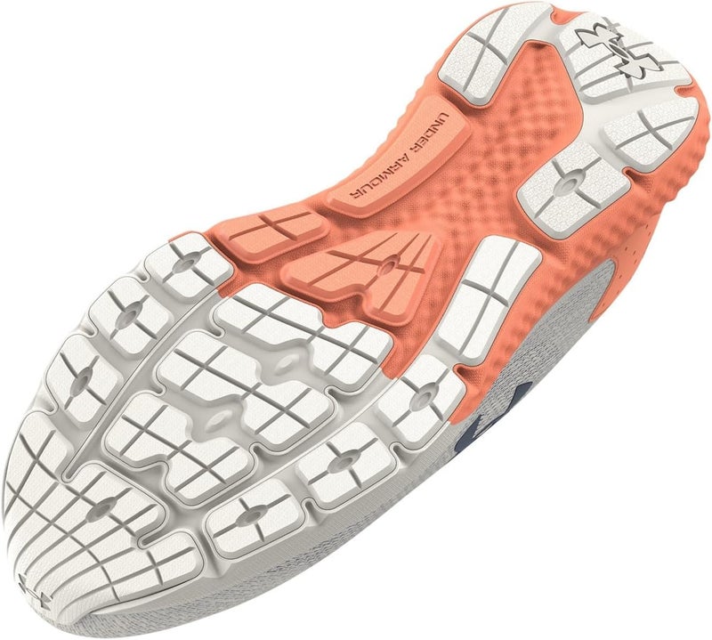 Under Armour Women's Charged Rogue 3 Knit Running Shoes - Gray Mist/Orange Tropic - Image 4