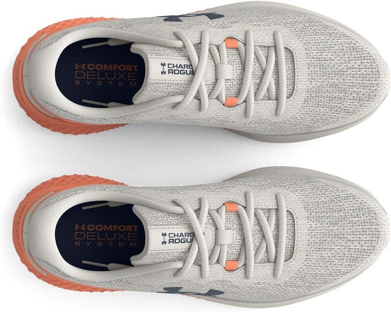 Under Armour Women's Charged Rogue 3 Knit Running Shoes - Gray Mist/Orange Tropic - Image 5