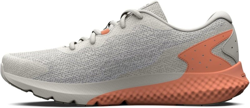 Under Armour Women's Charged Rogue 3 Knit Running Shoes - Gray Mist/Orange Tropic - Image 3