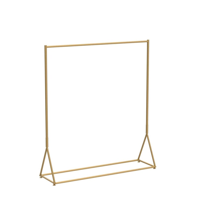 BOSURU Gold Pipe Clothing Racks Freestanding, Modern Metal Clothes Rack Heavy Duty, Easy Assemble Clothing Rack for Hanging Boutiques and Bedroom 59" L - Image 4