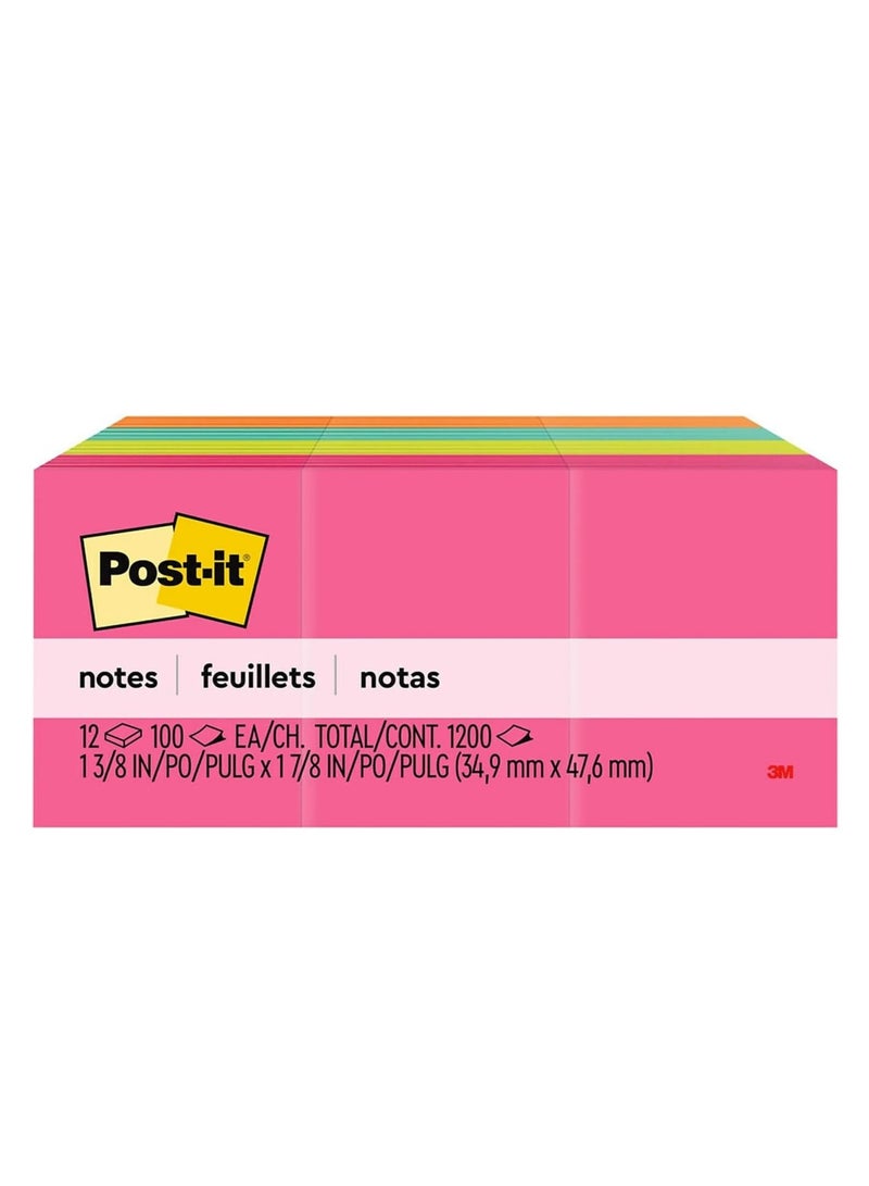 Post It 1 Pack Assorted Color Sticky Notes 34.9 mm X 47.6mm - Image 1