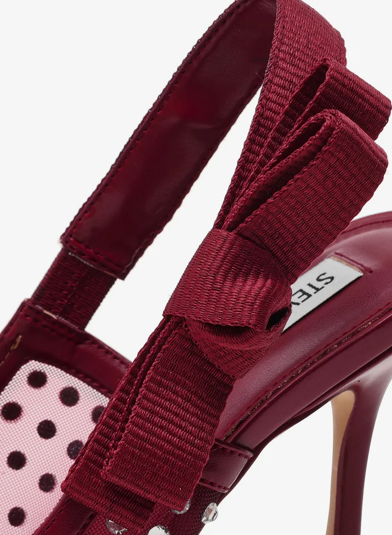 Steve Madden DK CHERRY LACQ Brylier Sling Back Heeled Sandals for Women | Best Price UAE