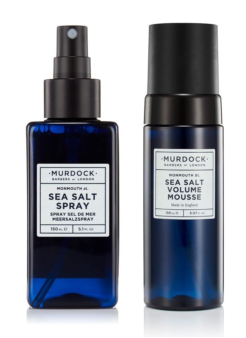 Murdock London Murdock London Sea Salt Spray & Volume Mousse Bundle | Boosts Texture & Volume | Made in England | Pack of 2  - Image 1
