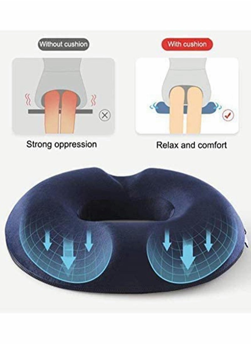 HomarKet - Donut Pillow, Large Donut Seat Cushion for Relief Tailbone Pain, Hemmoroid Treatment, Bed Sores, Prostate, Coccyx, Sciatica, Pregnancy, Postpartum, Ergonomic Design - Image 1