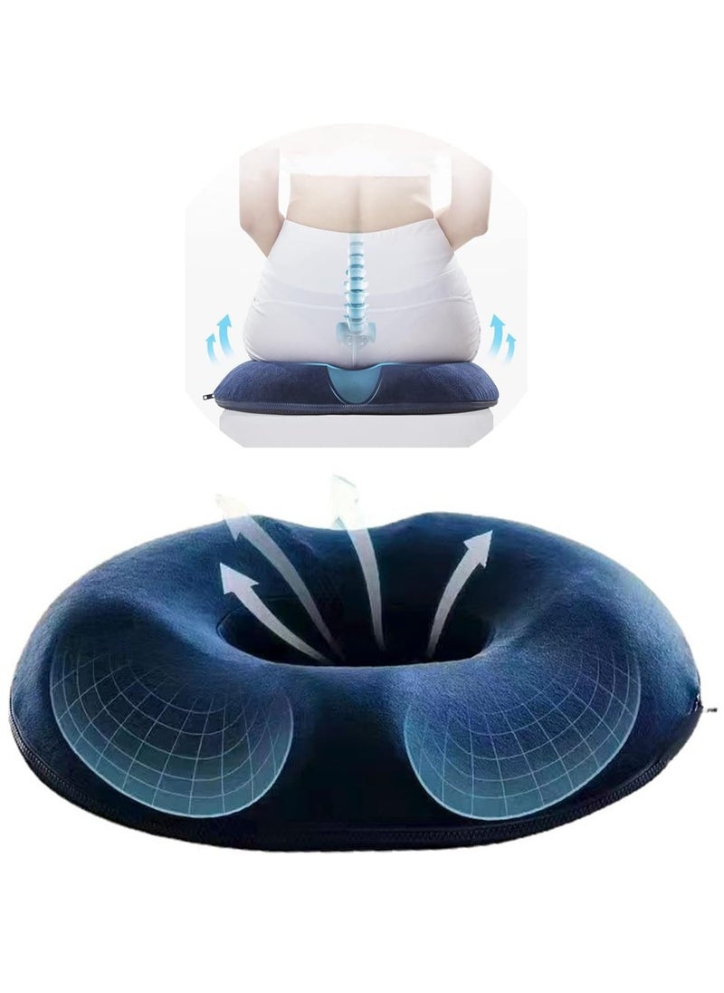 HomarKet - Donut Pillow, Large Donut Seat Cushion for Relief Tailbone Pain, Hemmoroid Treatment, Bed Sores, Prostate, Coccyx, Sciatica, Pregnancy, Postpartum, Ergonomic Design - Image 1