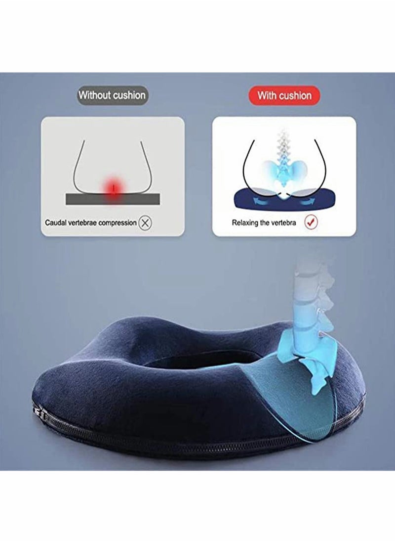 HomarKet - Donut Pillow, Large Donut Seat Cushion for Relief Tailbone Pain, Hemmoroid Treatment, Bed Sores, Prostate, Coccyx, Sciatica, Pregnancy, Postpartum, Ergonomic Design - Image 1