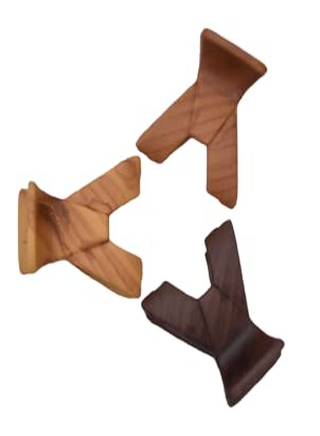 imioxo Woodencolour Daily use Stylish Hair Clutch/Claws/Clips for Girls and Women Combo of 3 Pieces(im_W2) - Image 1
