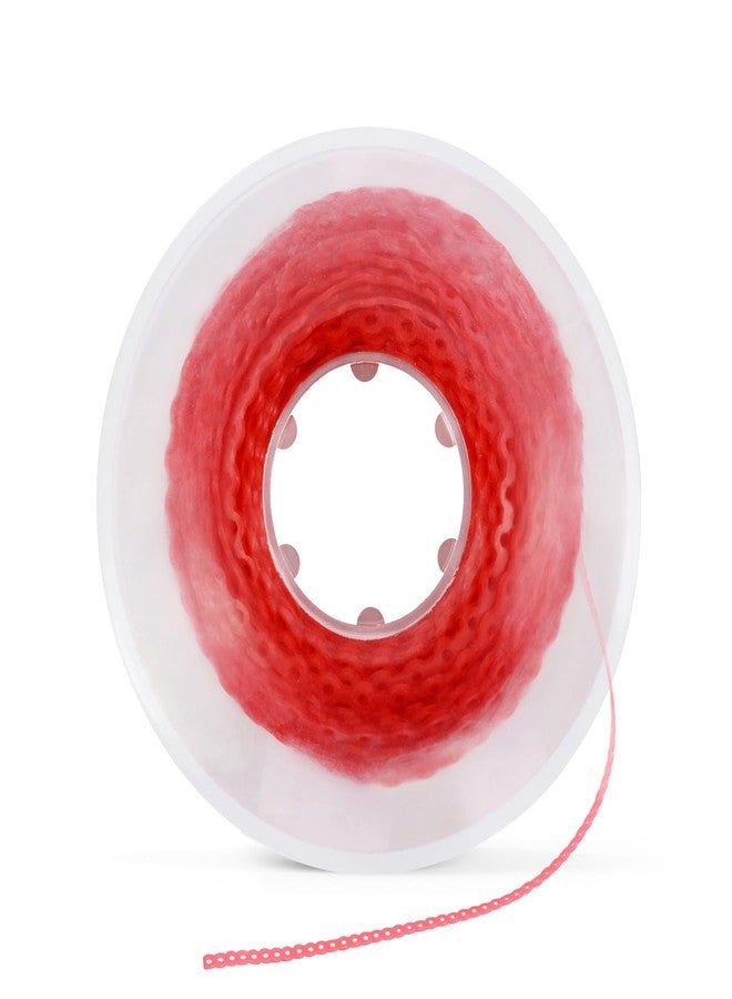 Keilend Orthodontic Brace Chain Bands, 1 Roll 15ft Elastic Rubber Braces Powerchain, Dental Power Chain for Braces for Teeth Alignment and Gap Closure (Continuous, Red - Image 1