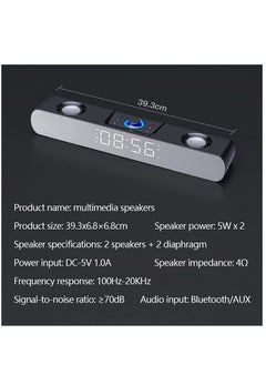 SOAIY SH16 Gaming Peripherals LED Soundbar Computer Speaker Bluetooth Speaker Home Theater Sound Bar TV Speakers Alarm Clock Wireless  - Image 5