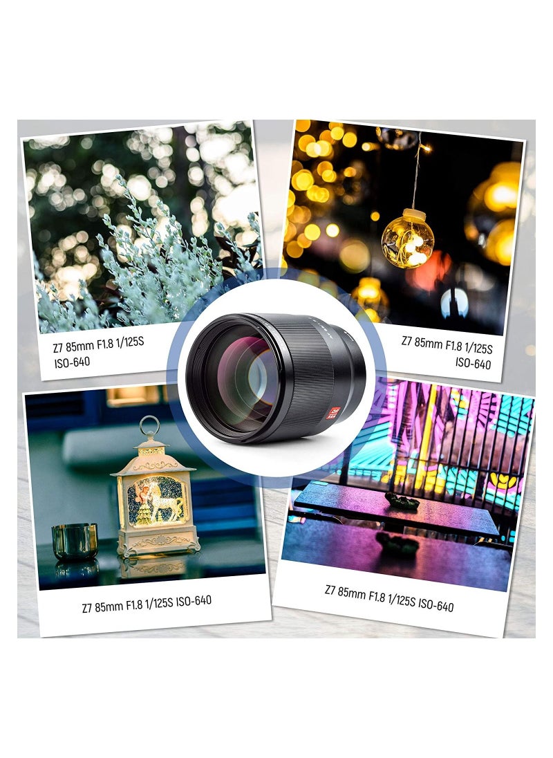 VILTROX - VILTROX 85mm f/1.8 F1.8 STM Full Frame Large Autofocus Photo Lens Compatible with Nikon Z-Mount Z9 Z50 Z7 ii Z6 ii Z7 Z6 Z6 II Z5 - Image 1