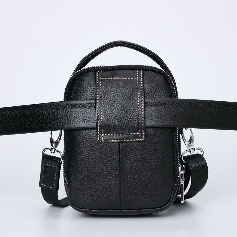 New Genuine Leather Men'S Shoulder Bag Mini Multifunctional Crossbody Bag Top Layer Cowhide Small Bag Men'S Satchel Small Backpack - Image 5