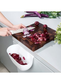 Navaris Navaris Hanging Kitchen Waste Bins Set of 2 - Garbage for Food Scraps and Compost - Small Hanging Trash Can Kitchen Counter or RV, Small Kitchen Trash Can, Dustbin for Kitchen, Bin  - Image 2