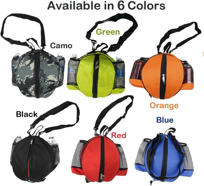 FoRapid Size 7 (29.5") Basketball Bag Soccer Ball Football Volleyball Softball Sports Ball Bag Holder Carrier+Adjustable Shoulder Strap 2 Side Mesh Pockets f/Water Bottle Towel Sports Shoes - Image 5