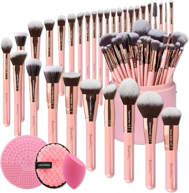 30Pcs Professional Deluxe Makeup Brushes Set with Extra Large Holder Case - Image 1