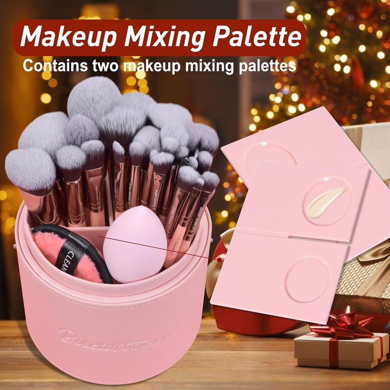 30Pcs Professional Deluxe Makeup Brushes Set with Extra Large Holder Case - Image 5