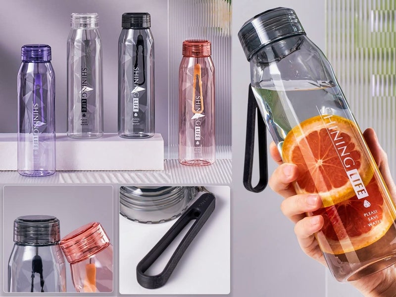 TEMSON Plastic Water Bottle for Home, Office, Gym, Picnic and Travelling – Transparent Stylish Plastic Bottle for Kids, Boys, Girls, Fridge Bottles-570ml (FQ-3045) (Pink) - Image 5