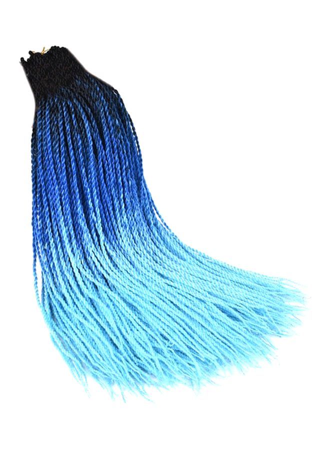 NIBEMINENT 30-Piece 2 Toned Braided Hair Extensions Blue/Black 24inch