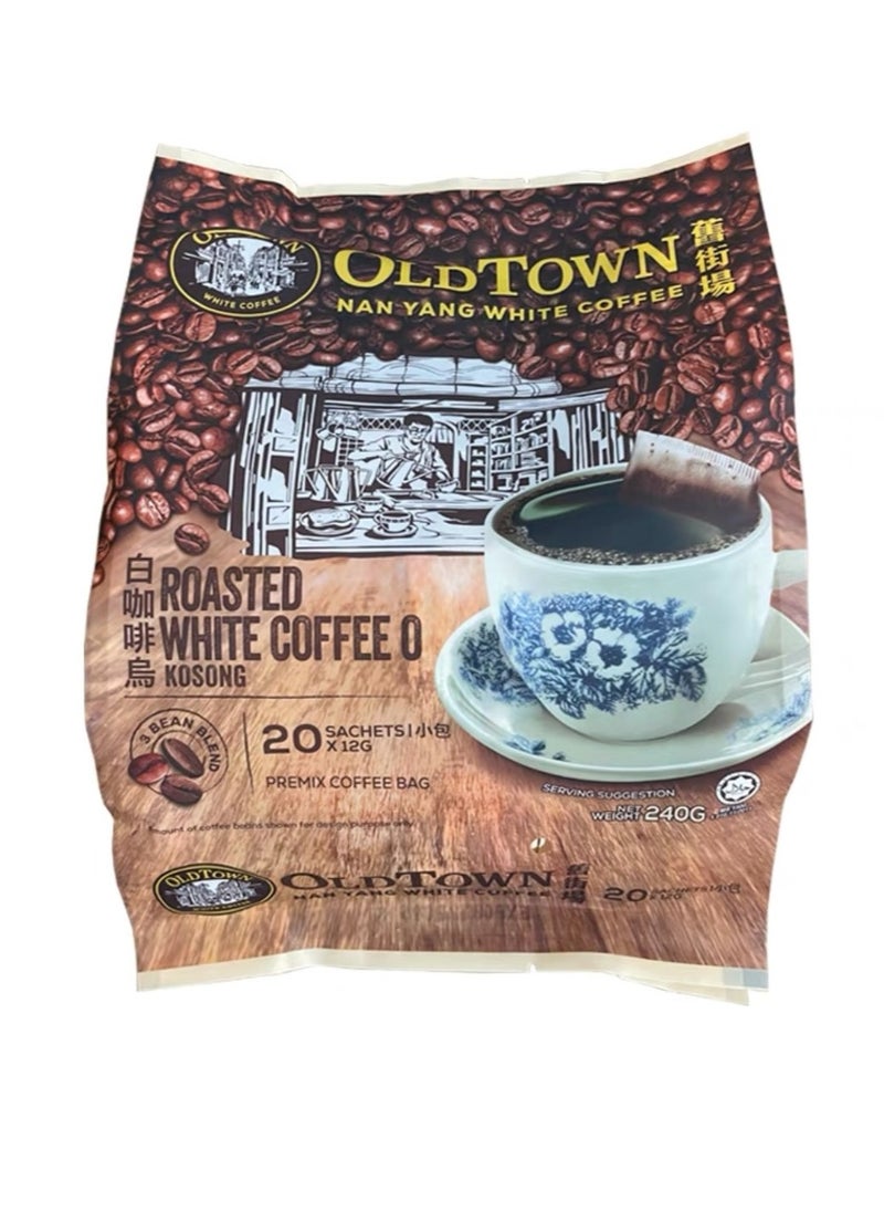 OldTown OLDTOWN, Roasted White Coffee O, Kosong, Instant white coffee, Malaysia, 240g (12g*20)  - Image 1