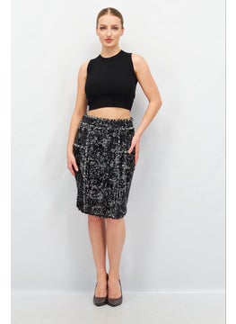 Couture Made For Vero Moda Women Embellished Mini Skirt, Black  - Image 2