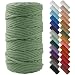 NOANTA Avocado Green Macrame Cord 4mm x 109yards Colored Macrame Rope Cotton Cord Macrame Yarn Colorful Cotton Craft Cord for Wall Hanging Plant Hangers Crafts Knitting - Image 2