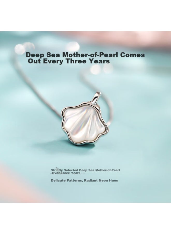 Manhe S925 Silver Prince Pendant Necklace For Women, Practical Thoughtful Elegant High-end Student Birthday Gift For Girlfriend - Image 4