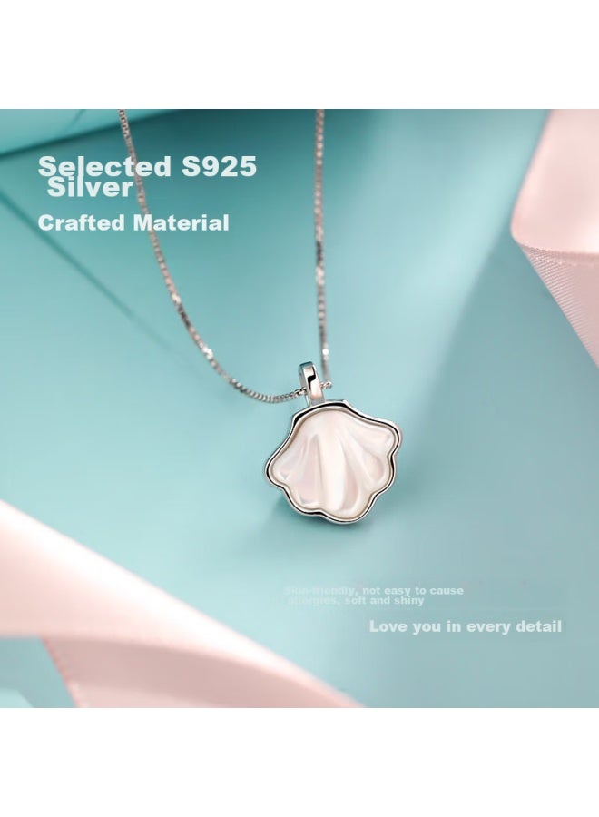 Manhe S925 Silver Prince Pendant Necklace For Women, Practical Thoughtful Elegant High-end Student Birthday Gift For Girlfriend - Image 5