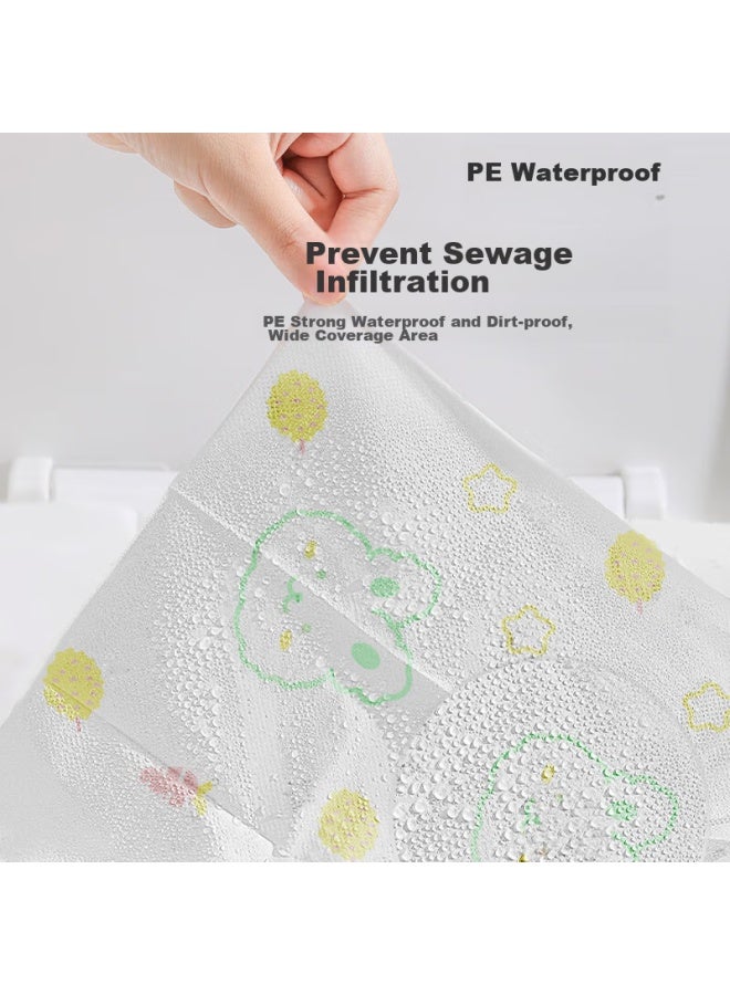 Jajalin Disposable Toilet Seat Covers With Rabbit Print, Waterproof, Portable For Travel, Postpartum, And Hoal Use, 10 Pieces - Image 2